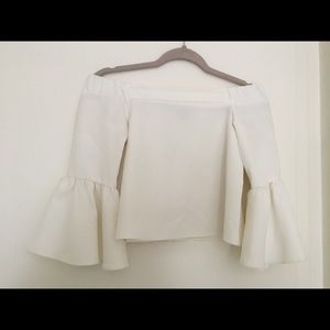ASOS off the shoulder bell sleeve top